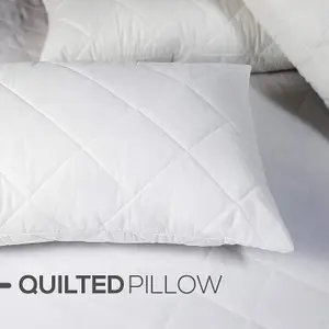 Quilted Filled Pillow Hotel Quality Luxury Filled Pillow Pack