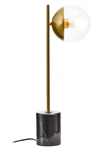 Interiors by Premier Contemporary Small Gold Finish Metal Table Lamp, Versatile Desk Lamp, Sturdy Modern Ambient Lamp On Table