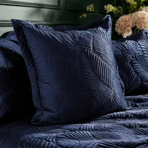 Paoletti Palmeria Quilted Velvet Feather Rich Cushion