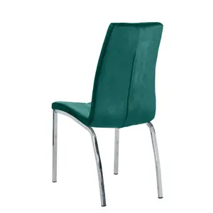 Knudsen Velvet Upholstered Side Chair (Set of 2) Green