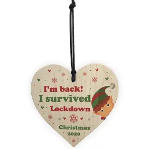 Funny Lockdown Sign Christmas Decoration Christmas Gift For Daughter Son Elf Sign