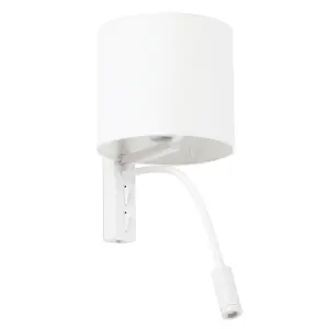 Luminosa Tira Wall Lamp White E27 with Reading Light 3W 3000K