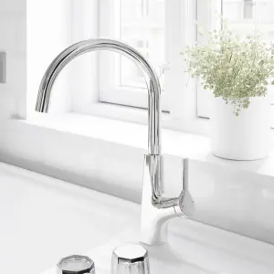 GoodHome Guntur Chrome-plated Kitchen Side lever Sensor Tap