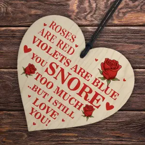 Red Ocean Valentines Day Gifts for Her Him I Love You Husband Wife Wooden Heart Plaque Anniversary Present