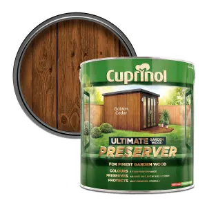 Cuprinol Ultimate Golden cedar Matt Exterior Wood paint, 4L