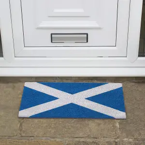 Eco-Friendly Latex Backed Coir Door Mat, Scottish Flag