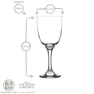 365ml Red Wine Glass Set (Set of 6)