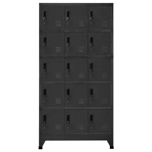 Berkfield Locker Cabinet Anthracite 90x40x180 cm Steel