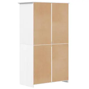 Wardrobe BODO White 101x52x176.5 cm Solid Wood Pine