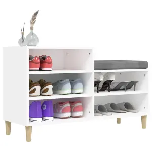 Berkfield Shoe Cabinet White 102x36x60 cm Engineered Wood