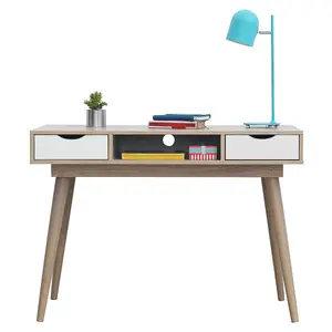 Scandinavian Laptop Computer Desk Office Furniture Retro Nordic Table White