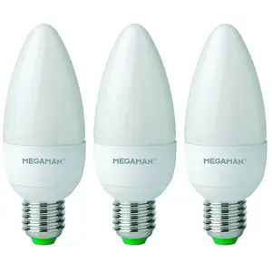 Megaman LED Candle 3.5W E27 Warm White Opal (3 Pack)