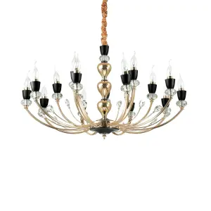 Luminosa Vanity 15 Light Pendant Light Black