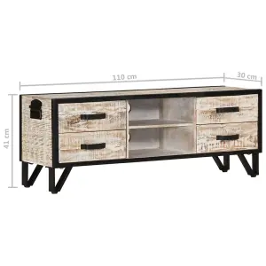 Berkfield TV Cabinet 110x30x41 cm Solid Acacia Wood