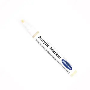 Acrylic Paint Marker Pen Permanent for Stone Leather Fabric Plastic (White)