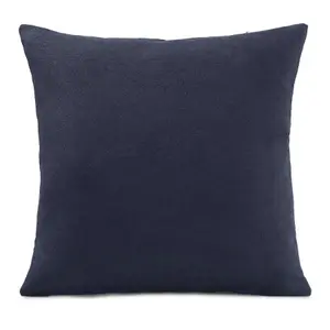 Plain 45cm x 45cm Velvet Chenille Cushion Navy