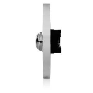 Byron 2207P1BC Wired Round Door Bell Push Button Polished Chrome Circular Doorbell with White Press