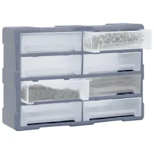 Berkfield Multi-drawer Organiser with 8 Big Drawers 52x16x37 cm