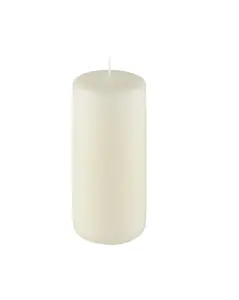 Natural White Pillar Candle 30 Hour Slim Wax Church Pillar Candle 12cm x 5cm