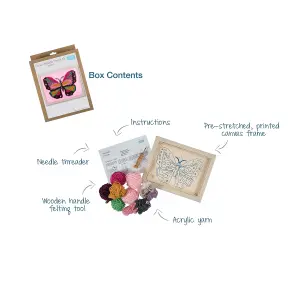 P/NEEDLE BUTTERFLY - Punch Needle Kit: Butterfly - Trimits