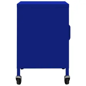 Berkfield Storage Cabinet Navy Blue 60x35x56 cm Steel