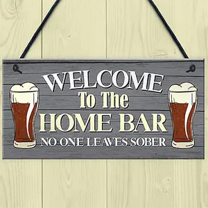 Red Ocean Funny HOME BAR Signs And Plaques Novelty Bar Sign Garden Sign Home Decor Man Cave Plaque Gift