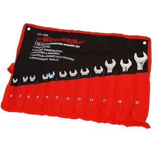 12pc Combination Spanner Set 6mm to 22mm in Wallet (Neilsen CT1350)