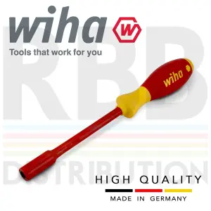 Wiha Hex Driver Screwdriver 1000v VDE Electrician 7mm SoftFinish Grip 00858