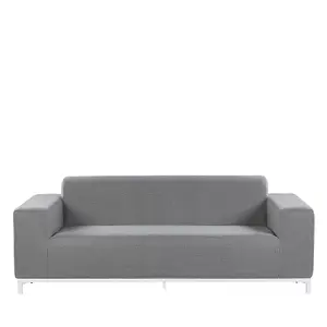 Outdoor Upholstered Sofa Garden Sofa ROVIGO Polyester Grey 3 Seater