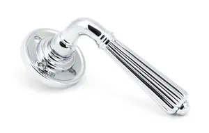 From The Anvil Polished Chrome Hinton Lever on Rose Set - Unsprung