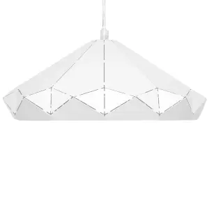 Metal Pendant Lamp White NEVOLA