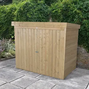 Forest Garden Natural timber Overlap Pent Garden storage 6x3 ft 1450mm 1950mm