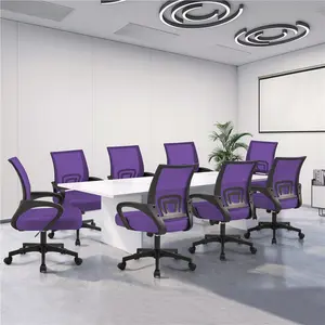 Mid-Back Mesh Swivel Office Chair Purple