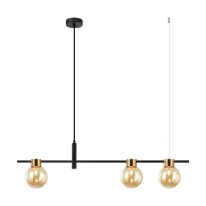 Luminosa Bletter Modern 3 Light Bar Pendant Ceiling Light, G9