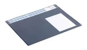 Durable Clear Overlay Calander Desk Mat Notes Protector Pad - 65x52 cm - Blue