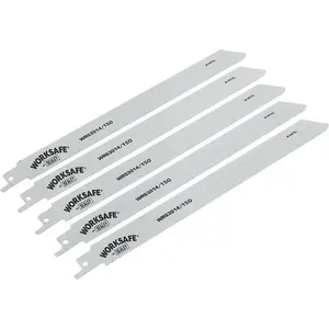 5-Pack 150mm Reciprocating Saw Blades - 18 TPI for Metal Cutting