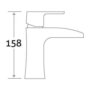 Ontario Polished Chrome Deck-mounted Waterfall Basin Mono Mixer Tap