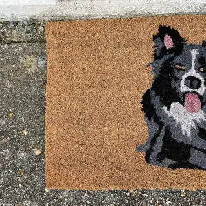 Border Collie Dog Indoor & Outdoor Coir Doormat