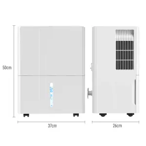 HOMCOM 30L Dehumidifier with Filter, Auto Defrost, for Home Laundry Drying