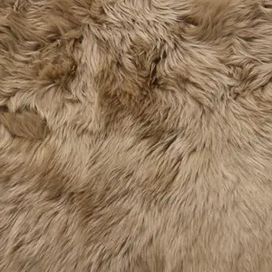 Latte single longwool genuine sheepskin rug 95cm