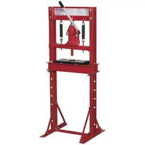 10 Tonne Hydraulic Floor Press with Bottle Unit and 2 Table Plates