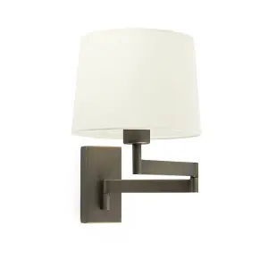 Luminosa Artis Wall Light with Shade Bronze, E27