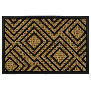 JVL Alba Woven Tuffscrape Doormat, 40x60cm, Diamond