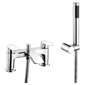 RAK Curve Polished Chrome Modern Bath Shower Mixer Tap Solid Brass