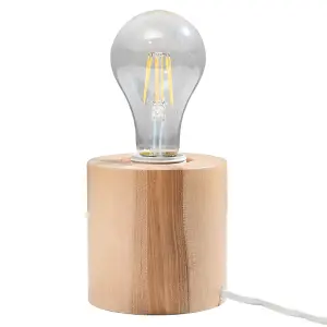 Salgado Wood Natural 1 Light Classic Desk Lamp