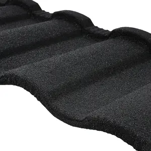 5 Pcs Black Rainbow Tile Stone Coated Metal Sheet Roofing Shingles L 1300mm x W 420mm