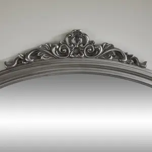 Overmantle Mirror Richmond Arched Shape with Antique Silver Frame- H 91cm x W 122cmx D 5cm for Hanging Anywhere Inside of the Home