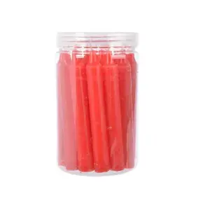 Red Mini Dinner Candles Tub Of 22 Christmas Candle 10cm 1.4H Burn Time