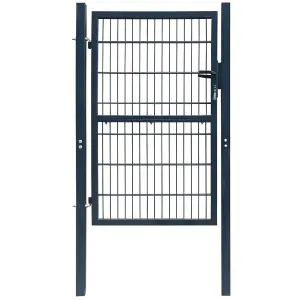 Berkfield 2D Fence Gate (Single) Anthracite Grey 106 x 210 cm