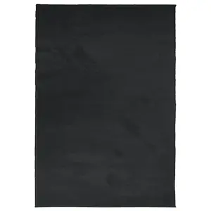 Rug OVIEDO Short Pile Black 140x200 cm